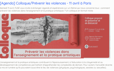 Colloque/Prévenir les violences – 11 avril 2026 à Paris